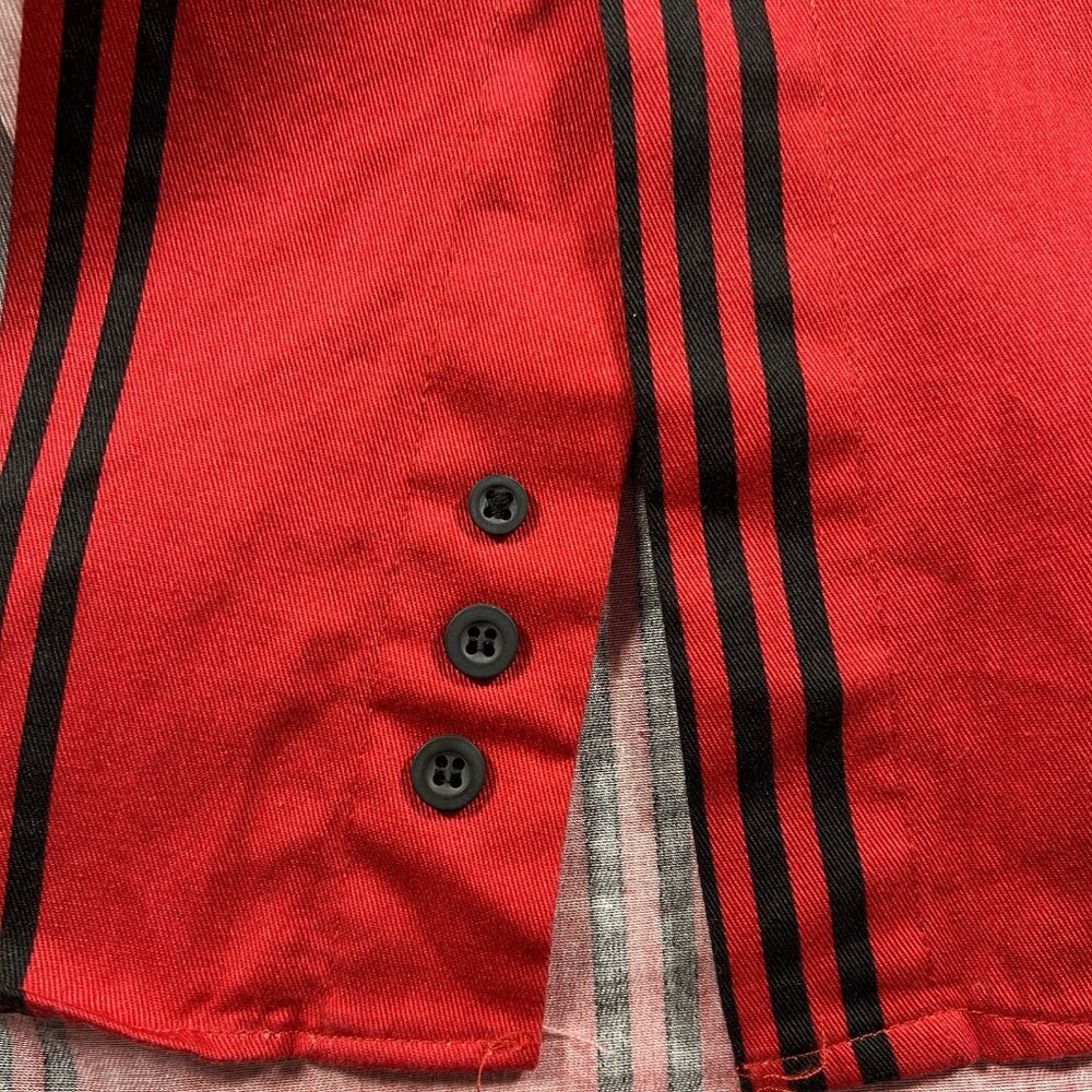 Roper Border Western VTG 90s Shirt Red & Black Aztec Striped Mens XL USA - Picture 8 of 16